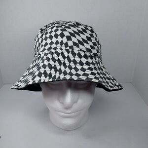 Wild Fable checkered Black White Cotton bucket hat Adjustable 90s Y2K style